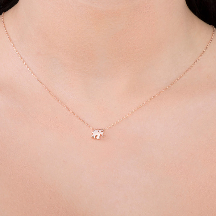 Gold Elephant Necklace