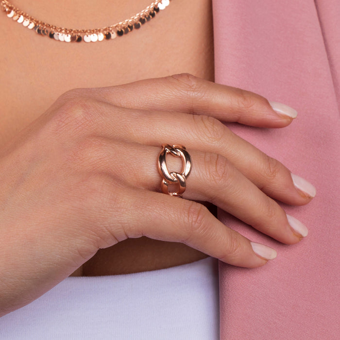 Chunky Gold Chain Ring