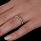 Gold Croissant Dome Ring