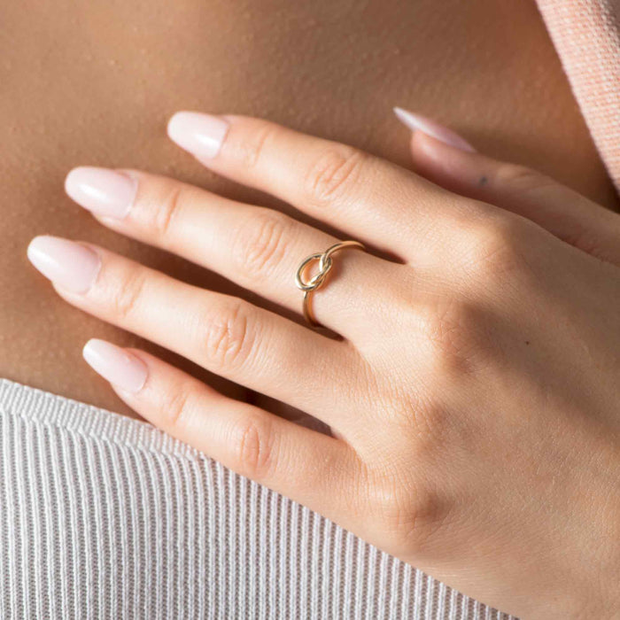 14k Gold Love Knot Ring