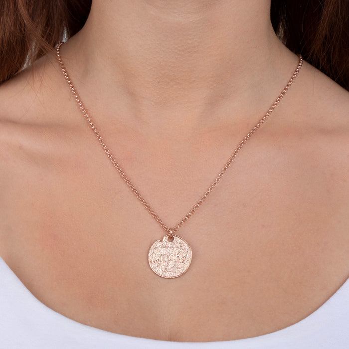 Vintage Gold Lucky Charm Medallion Necklace