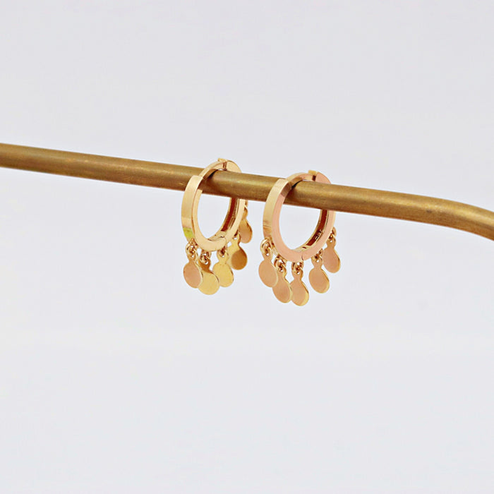 14k Gold Huggie Earrings