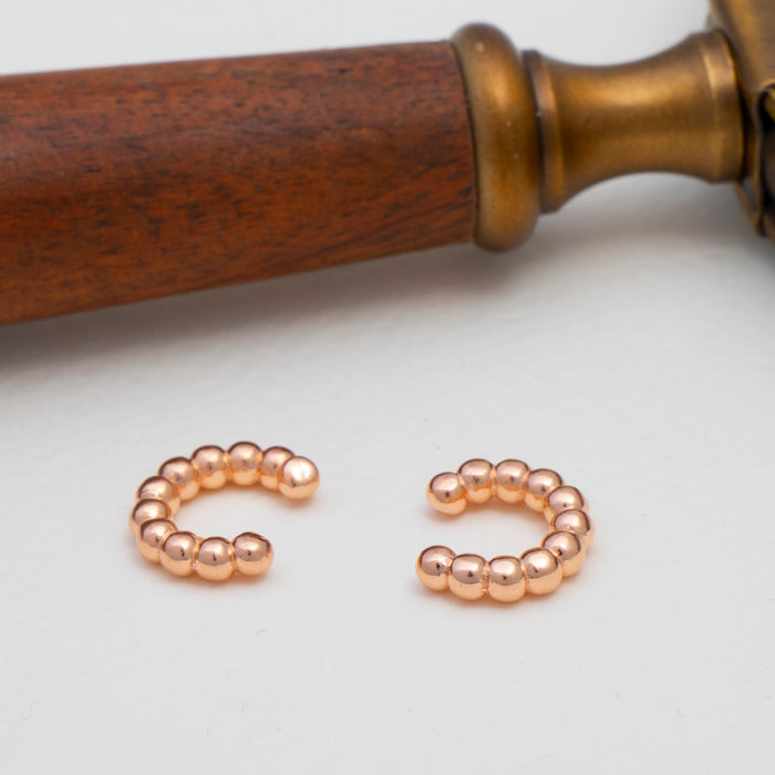 Beaded 14k Gold Ear Cuff