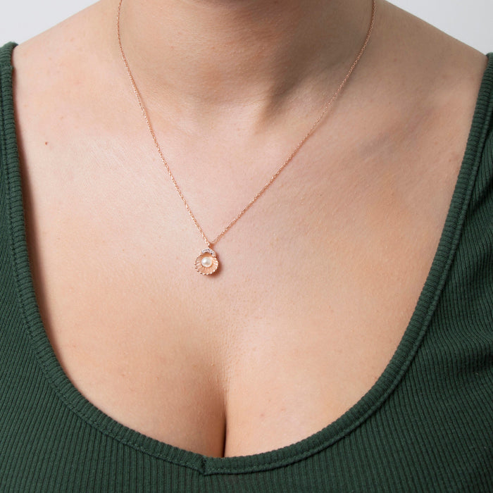 Gold Vermeil Pearl Shell Necklace