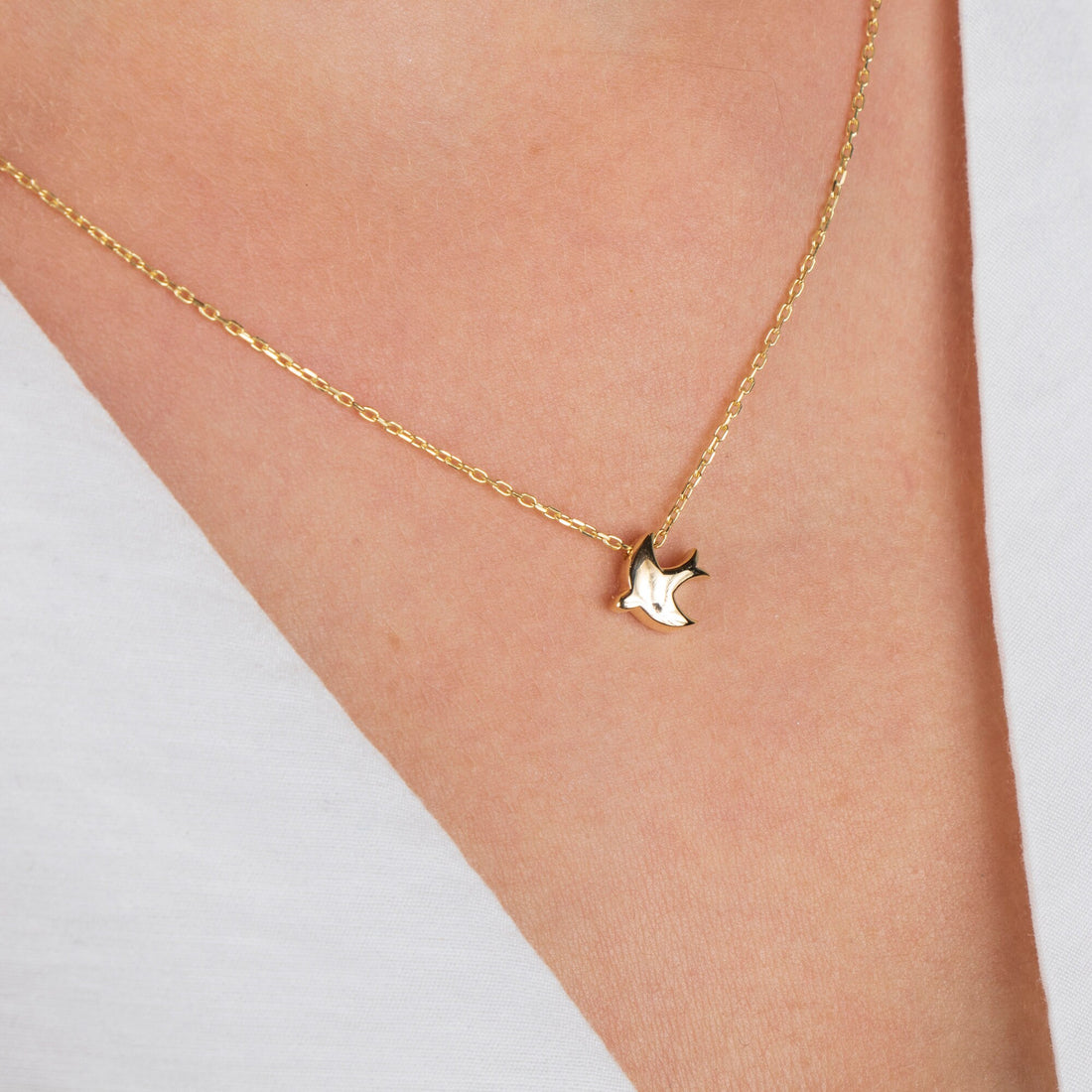 Tiny Bird Pendant Necklace