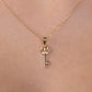 Gold Crown Key Necklace