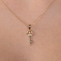 Gold Crown Key Necklace
