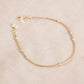 Delicate 14k Solid Gold Beaded Chain Bracelet