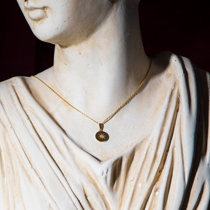 Gold Starburst Coin Necklace