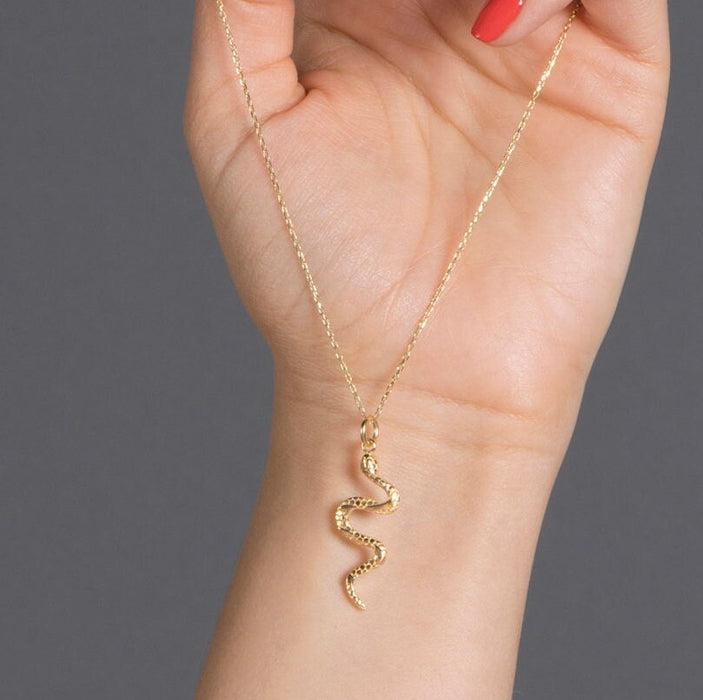 Elegant Gold Serpent Pendant