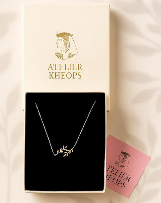 14k Solid Gold Four-Leaf Clover Necklace