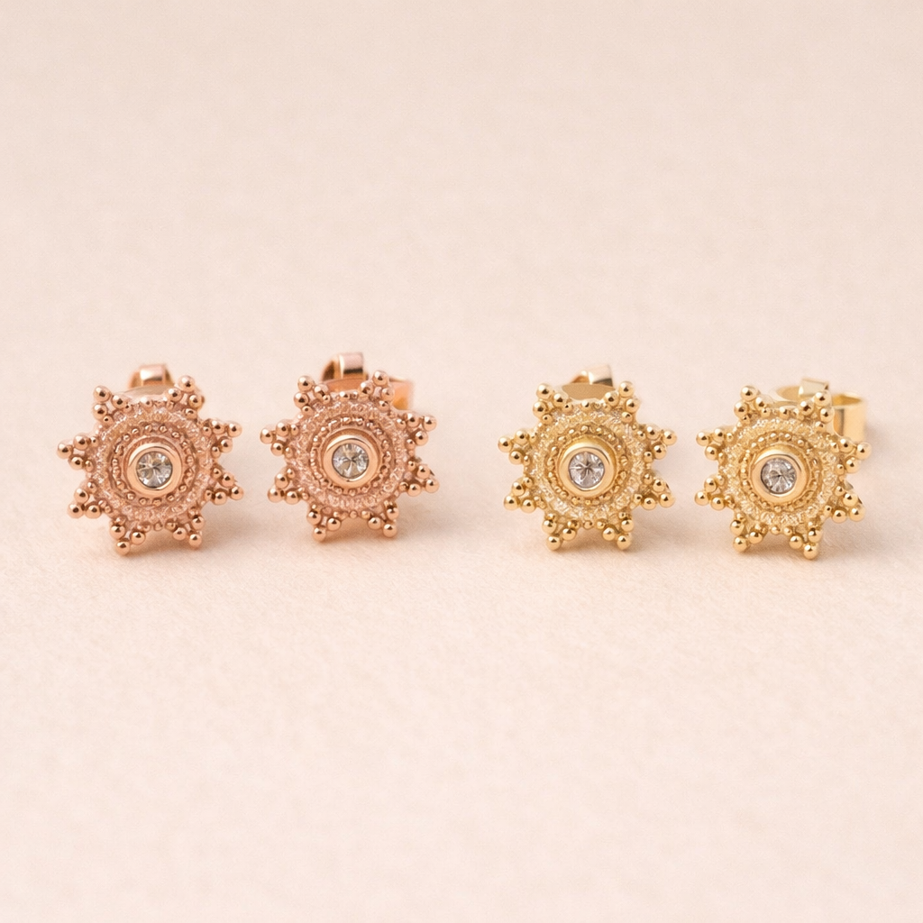 Sunburst Stud Earrings