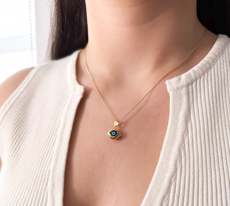Delicate Gold Evil Eye Necklace
