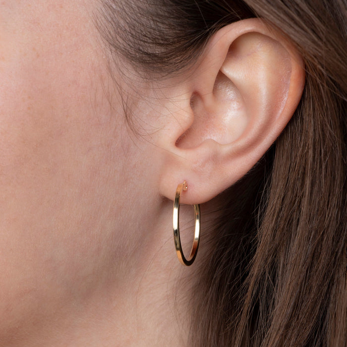 Gold Hoop Earrings 25mm