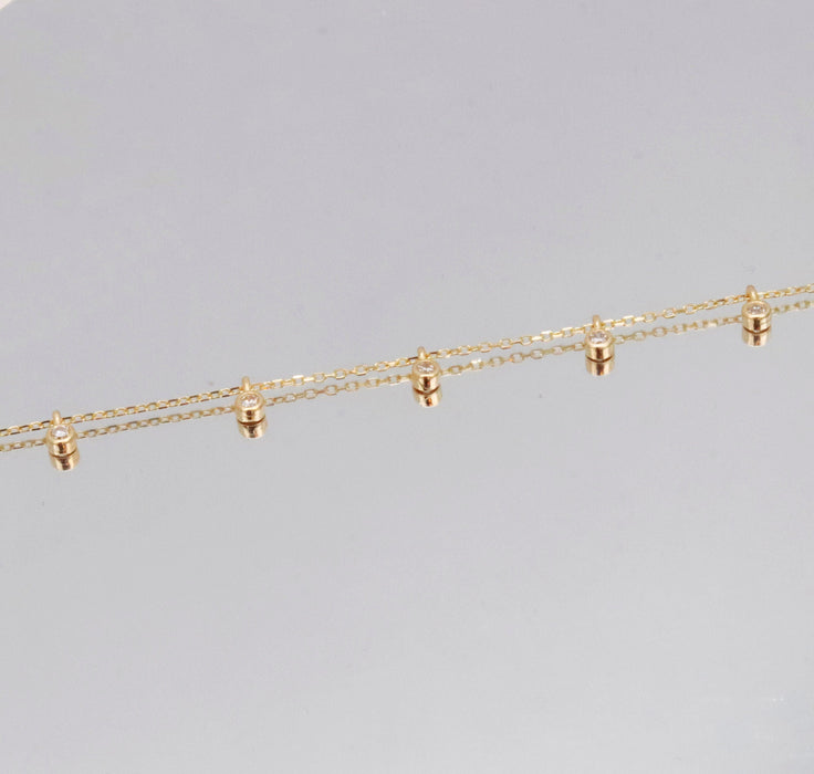 Delicate 14k Gold Ball Chain Bracelet