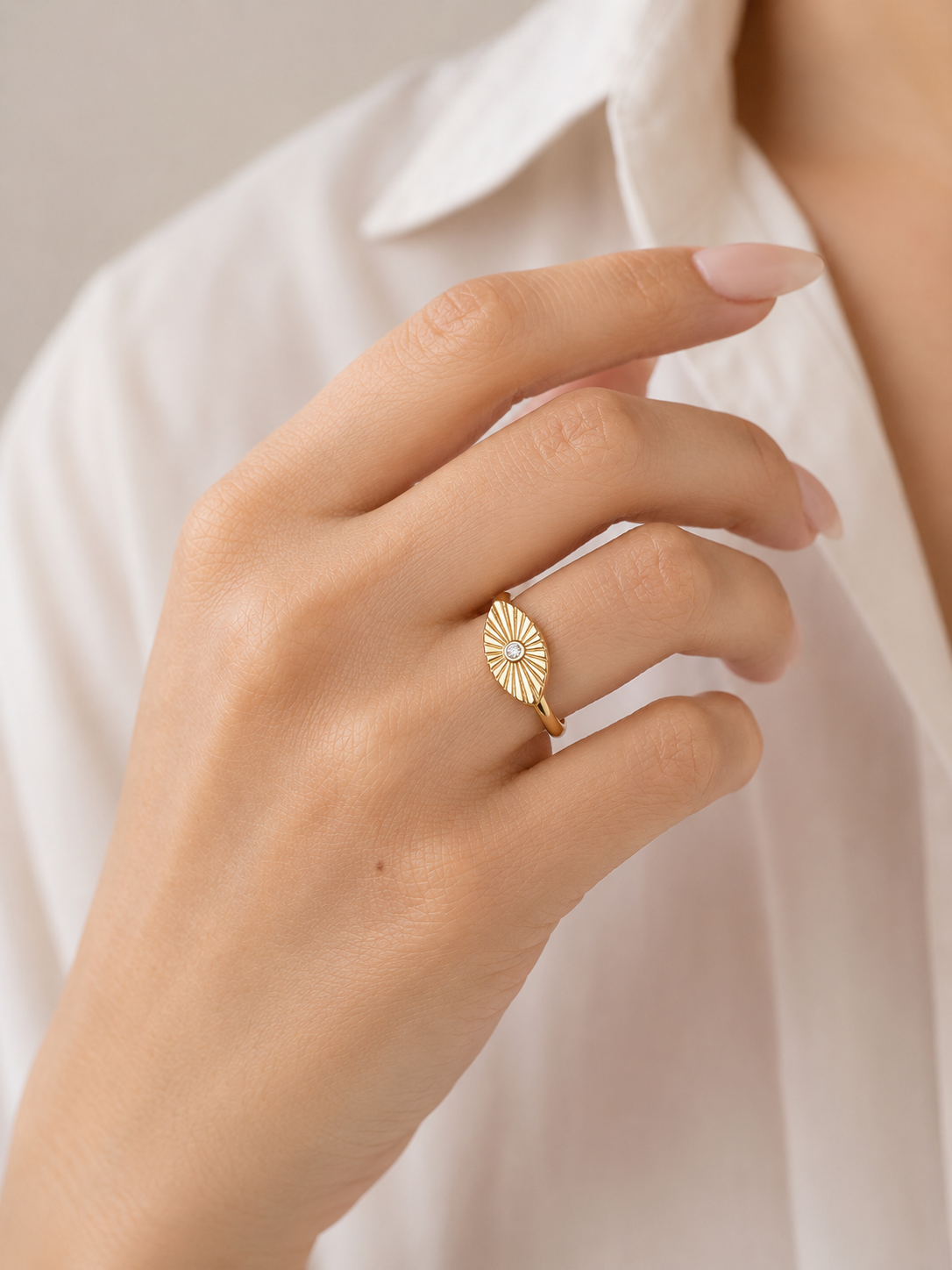 Gold Evil Eye Ring