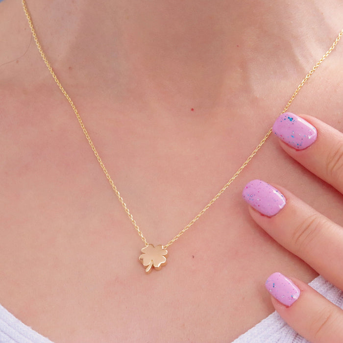 Gold Filled Four Leaf Clover Necklace