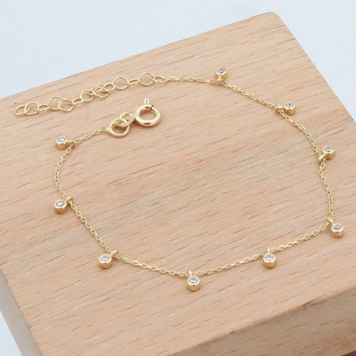 Delicate 14k Gold Ball Chain Bracelet