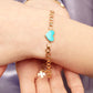 Heart Bracelet with Blue Enamel