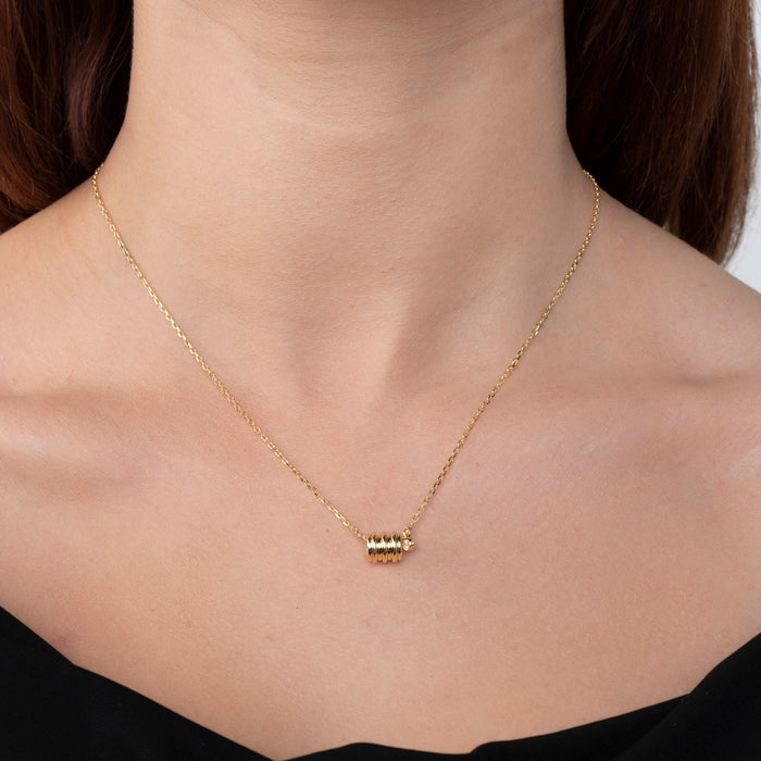 Gold Tube Necklace