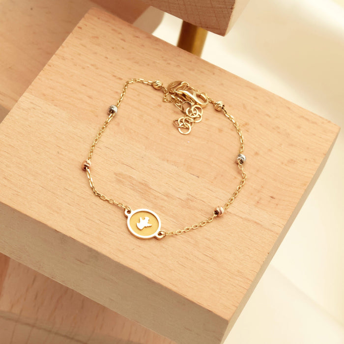 14k Gold Guardian Angel Bracelet