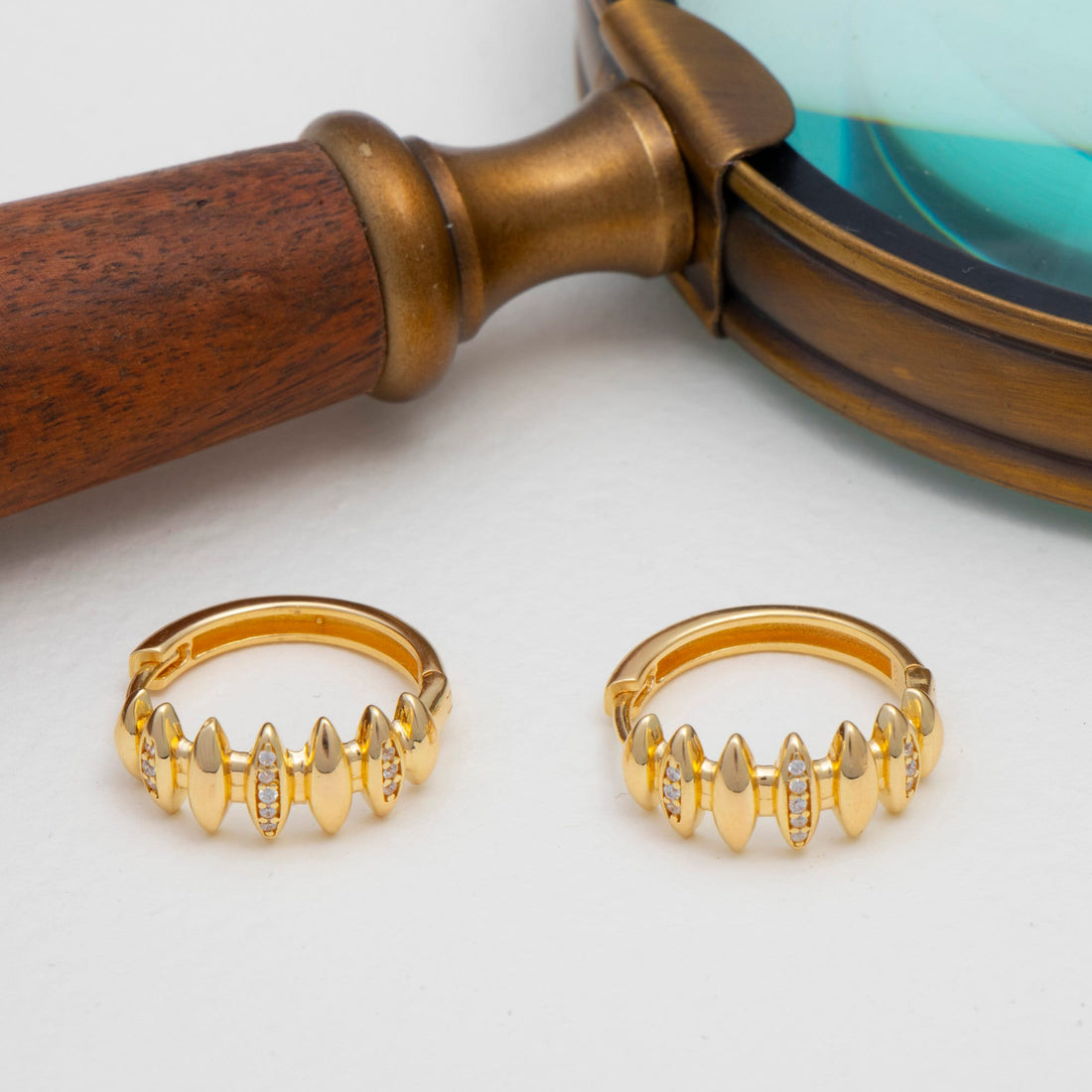 Gold Huggie Hoop Earrings
