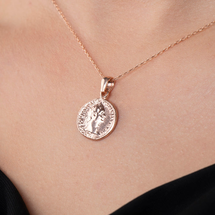 14k Gold Vermeil Coin Necklace
