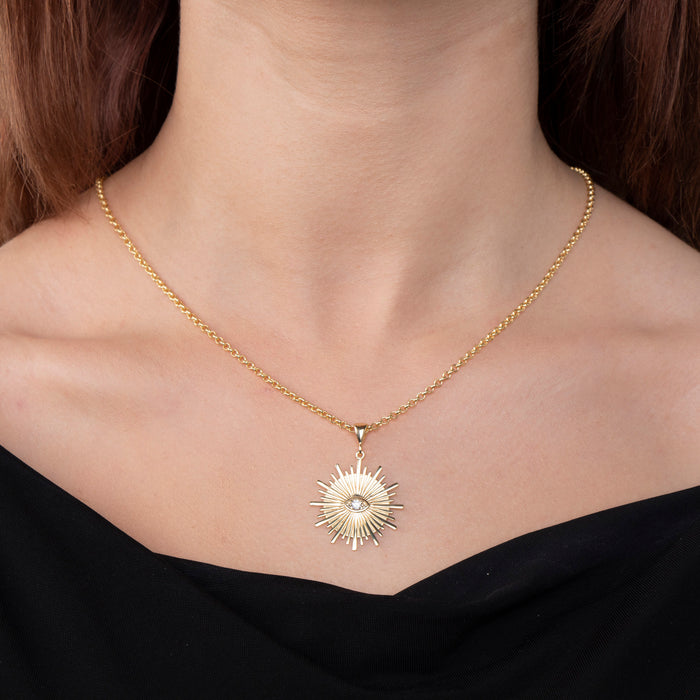 Gold Sunburst Necklace
