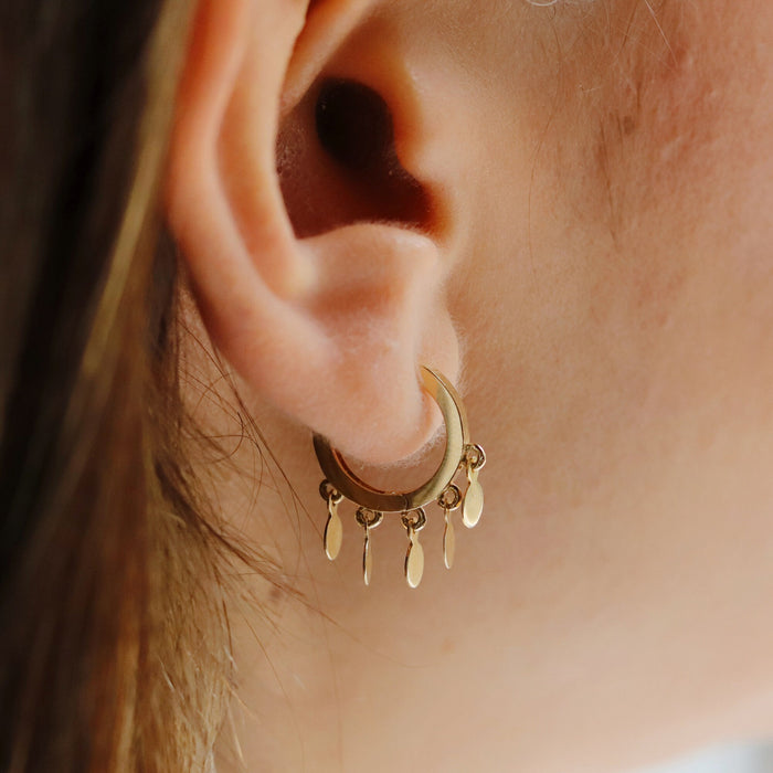14k Gold Huggie Earrings