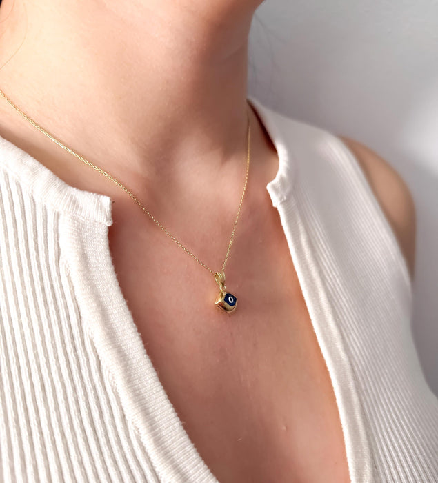 Delicate Gold Evil Eye Necklace