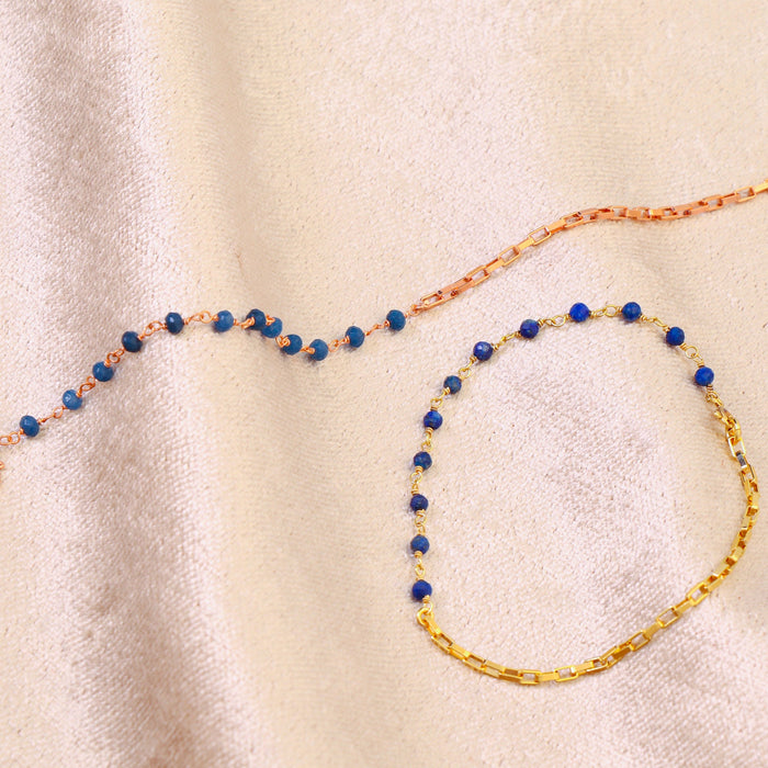 Gold Lapis Lazuli Bracelet