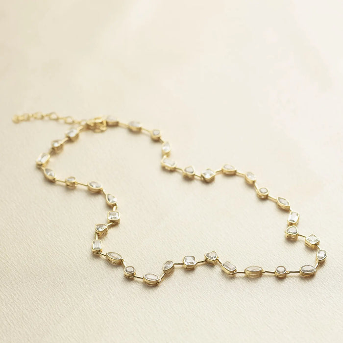 Bezel Set Crystal Necklace