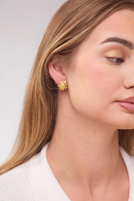 Gold Vermeil Flower Stud
