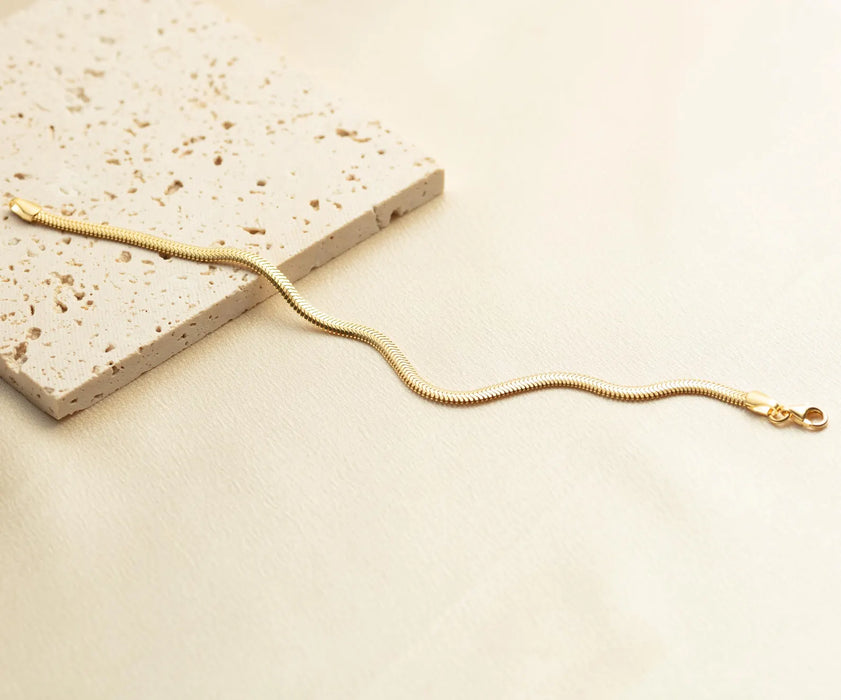 Gold Herringbone Bracelet