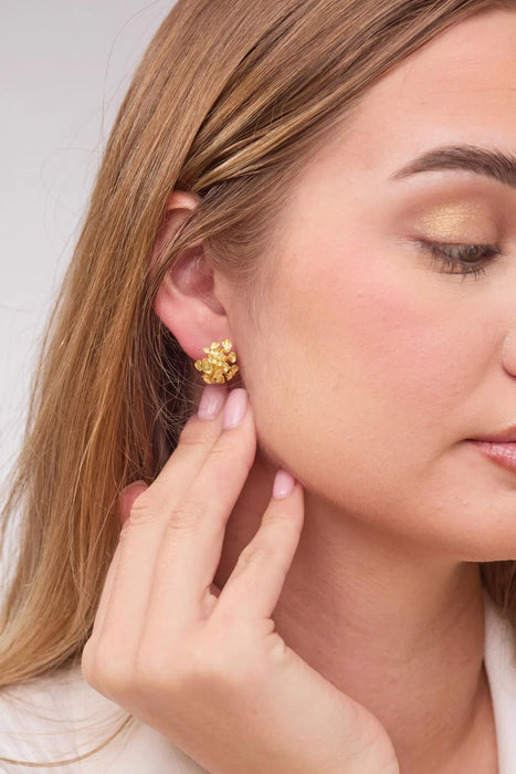 Gold Vermeil Flower Stud