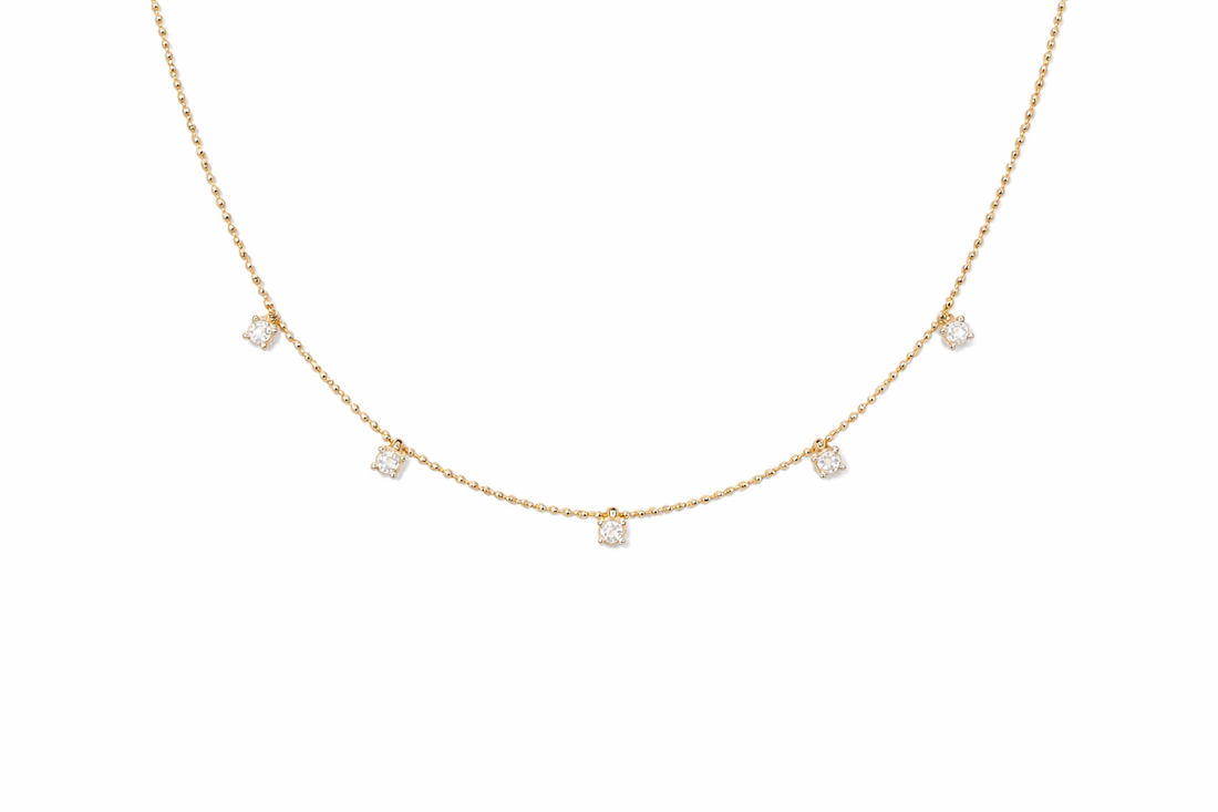 CZ Station Necklace