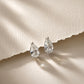 Pear Cut CZ Huggie Earrings