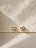 Pear & Emerald Cut Stud Earrings