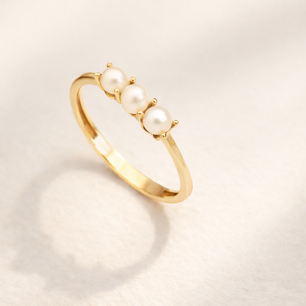 Triple Pearl Ring