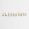 Add a playful yet elegant touch to your ear stack with these Tiny Gold Vermeil Piercing Stud Earrings, available in four unique shapes — Balloon Dog, Turtle, Evil Eye, Star and Bee.
Each piece is crafted in 14K gold vermeil (a thick layer of real 14K gold over 925 sterling silver) for lasting shine and durability, making them perfect for daily wear or mix-and-match layering across multiple piercings.
